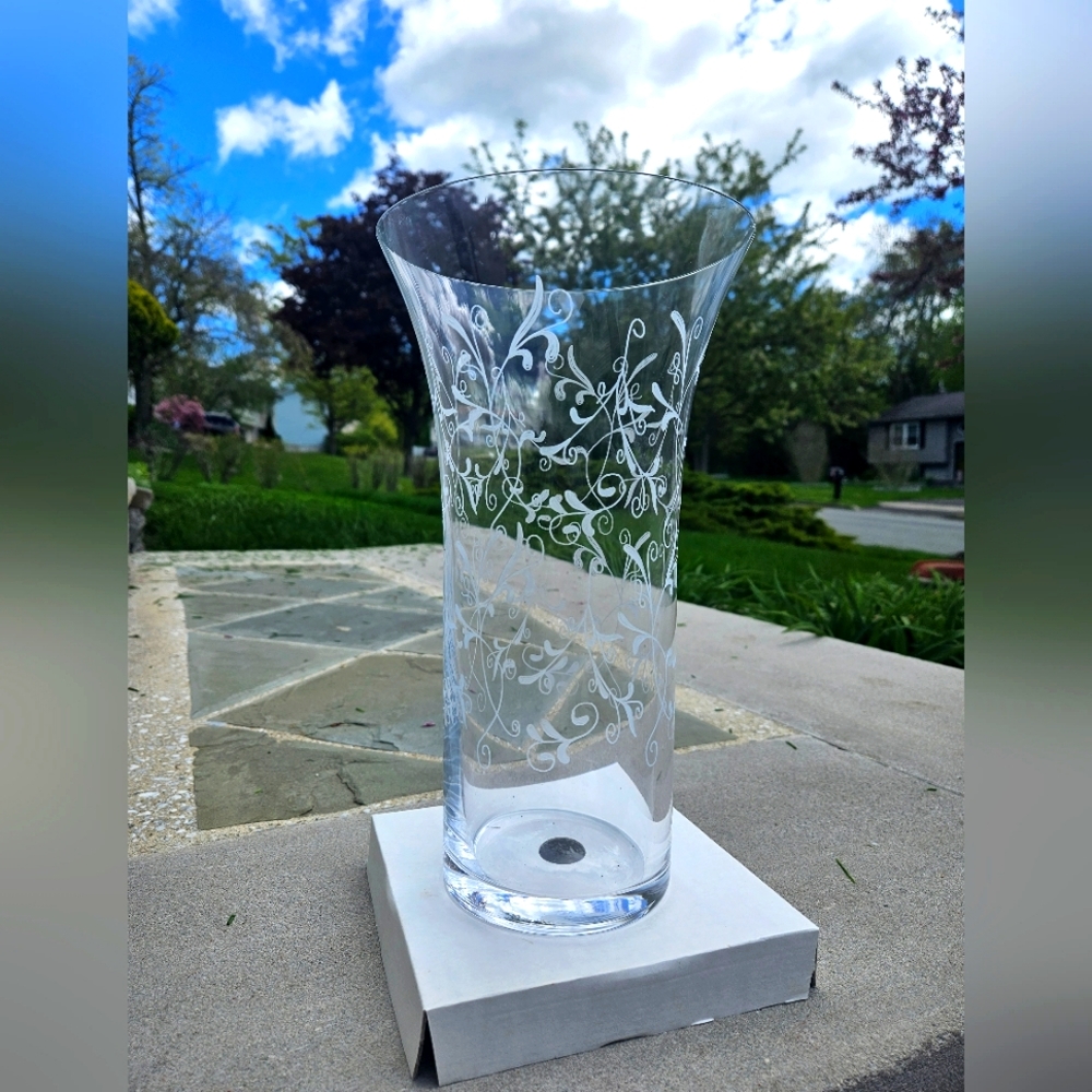 Crystal Etched Vase